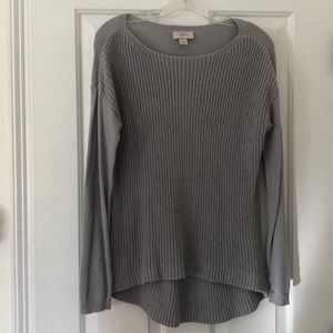 Grey Waffle Knit Sweater